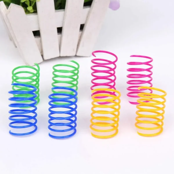 Cat Spiral Spring Toy – Interactive, Colorful Plastic Toy for Swatting & Biting